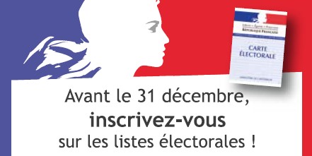 Inscrivez vous sur les listes électorales avant le 31 décembre 2013 !