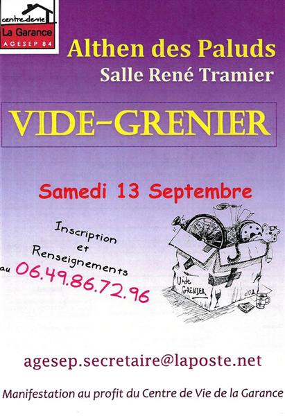 Vide-grenier organisé par La Garance
